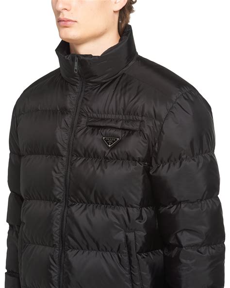 men prada puffer coat|prada nylon cropped puffer jacket.